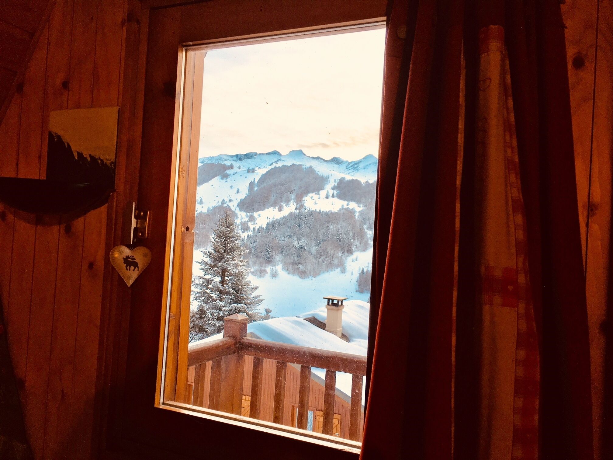 Mountain chalet panoramic view