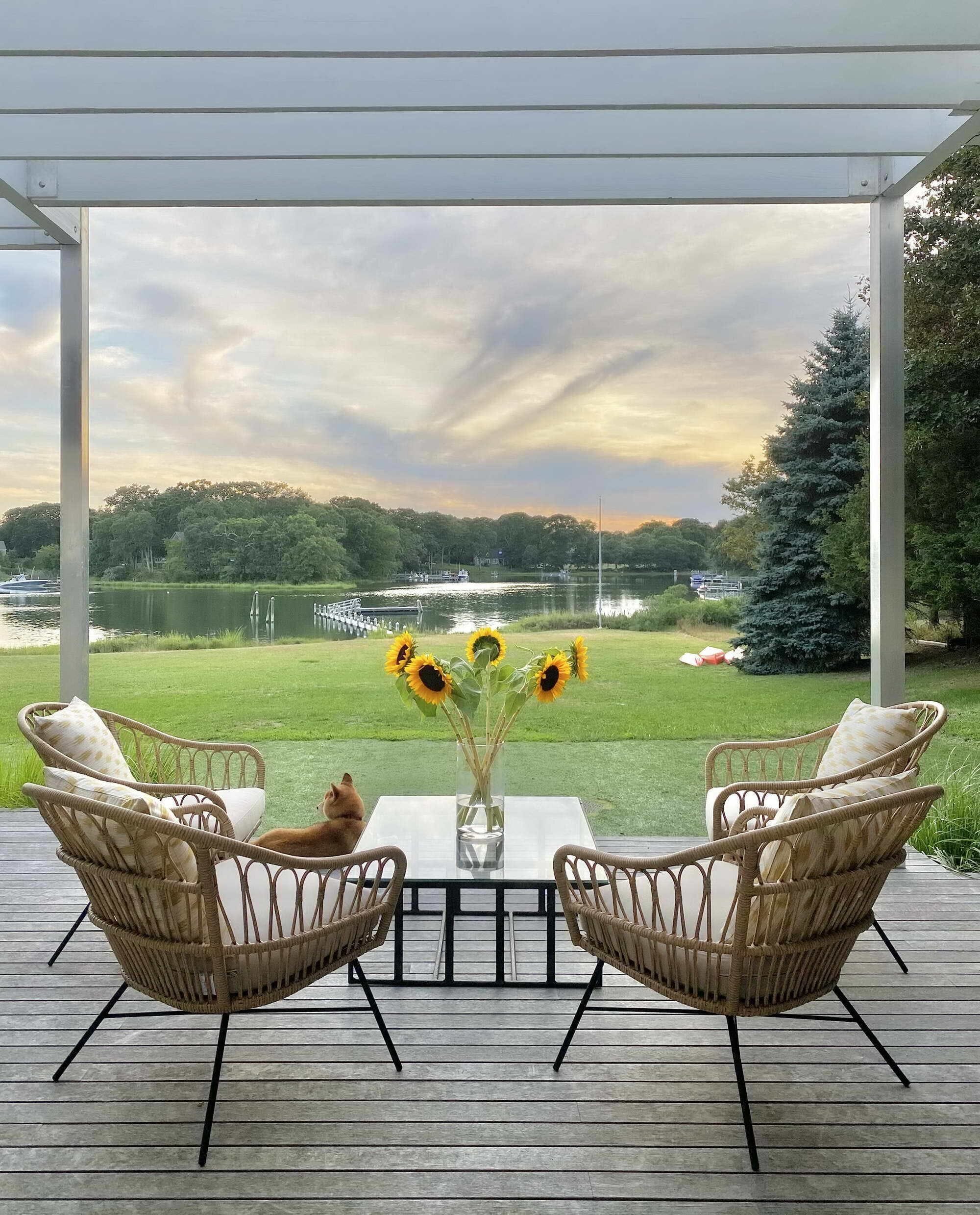 Shelter Island Sun Filled Modern Waterfront Home with Dock